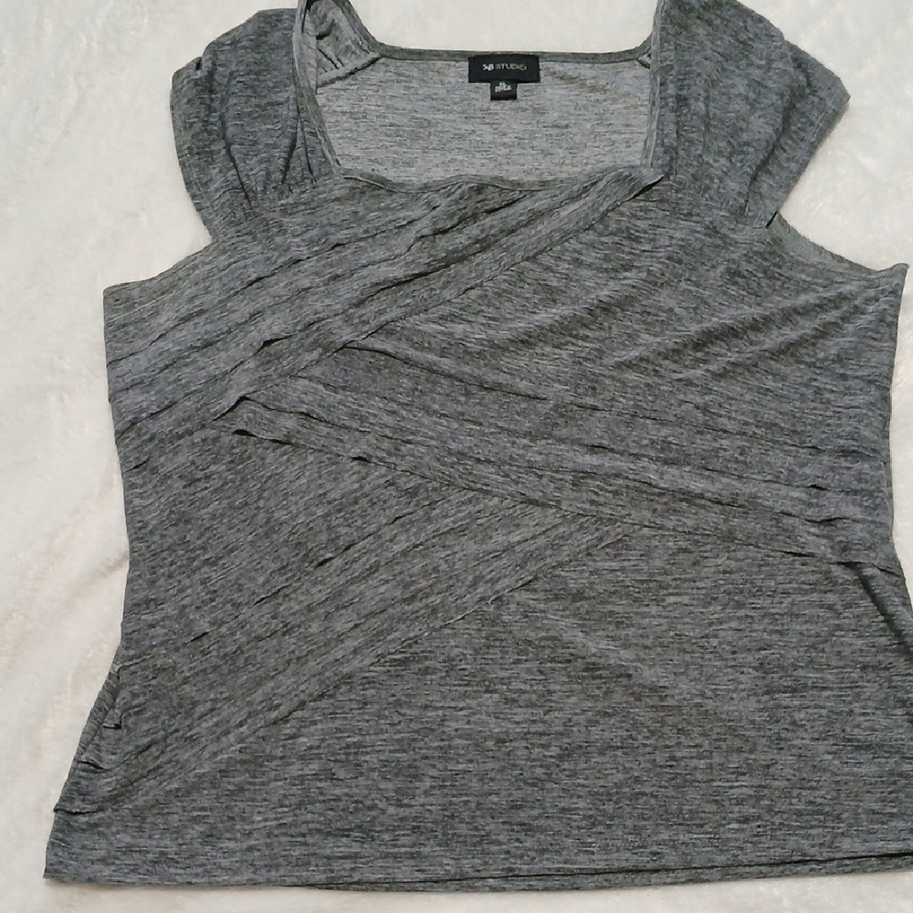 XL - Gray Women's Draped Tank Top